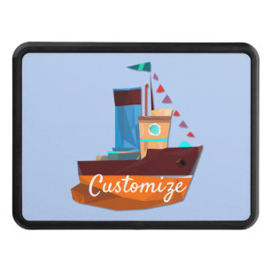 Cute Tiny Tugboat Thunder-Cove Hitch Cover