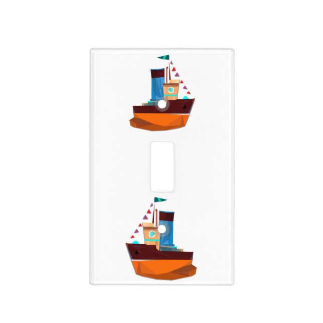 Cute Tiny Tugboat Thunder-Cove  Light Switch Cover (Front)