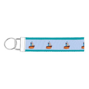 Cute Tiny Tugboat Thunder-Cove Wrist Keychain