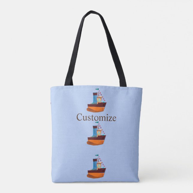 Cute Tiny Tugboats Thunder-Cove  Tote Bag (Back)
