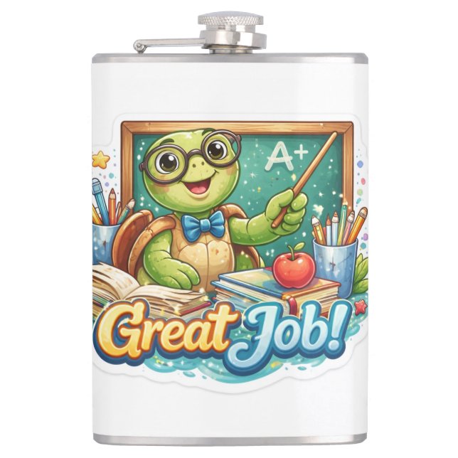 Cute Tiny Turtle Flask (Front)