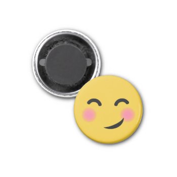 Cute & Tiny You Got Me Blushing Emoji Magnet by emoji_pillows at Zazzle