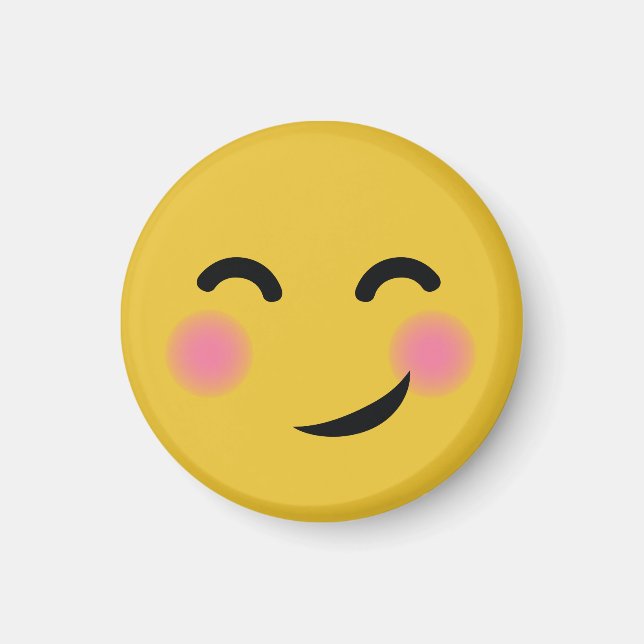 Cute & tiny you got me blushing emoji magnet (Front)
