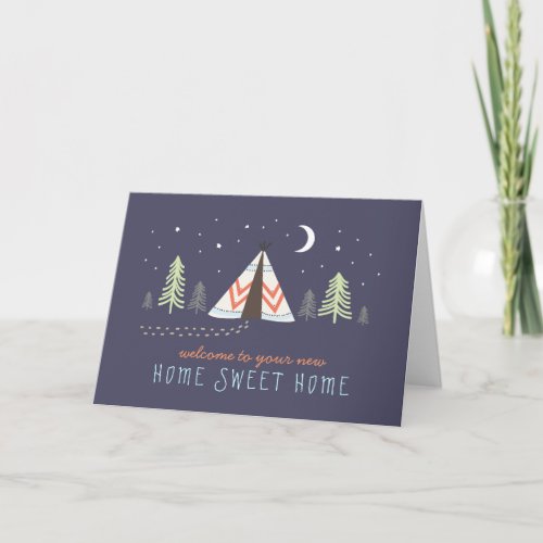 Cute Tipi New Home Card