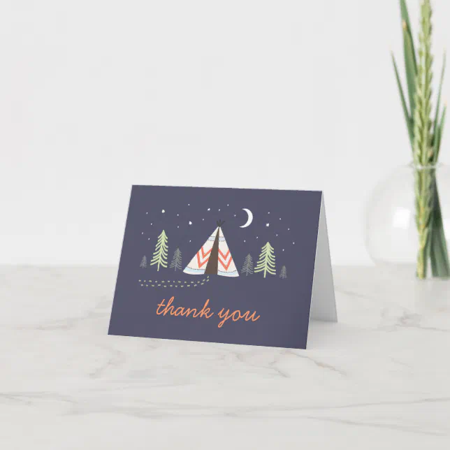 Cute Tipi Thank You Card | Zazzle
