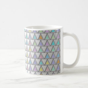 Cute Tirangles Pattern in Pastel Colors Coffee Mug