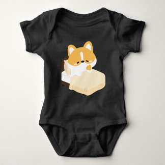 Cute Tired Corgi Baby Bodysuit