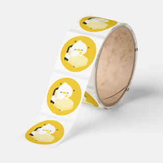 Cute Tired Duck Classic Round Sticker