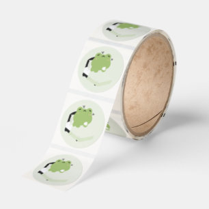 Cute Tired Frog Classic Round Sticker