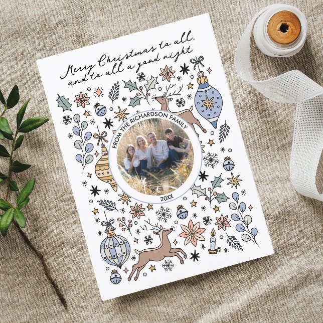 Cute To All a Good Night Photo Christmas  Holiday Card (Creator Uploaded)