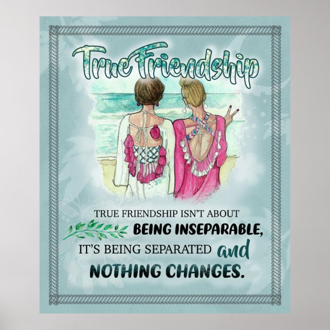 Cute To My Best Friend Gift Happy Valentine's Poster (Front)