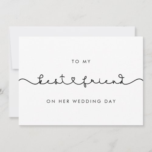 Cute To my best friend on her wedding day card