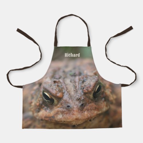 Cute Toad Frog Face Nature Personalized Apron