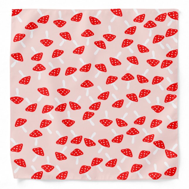Cute Toadstool Mushrooms Bandana (Front)