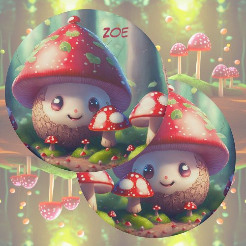 Cute toadstools in the forest _ good luck  eraser