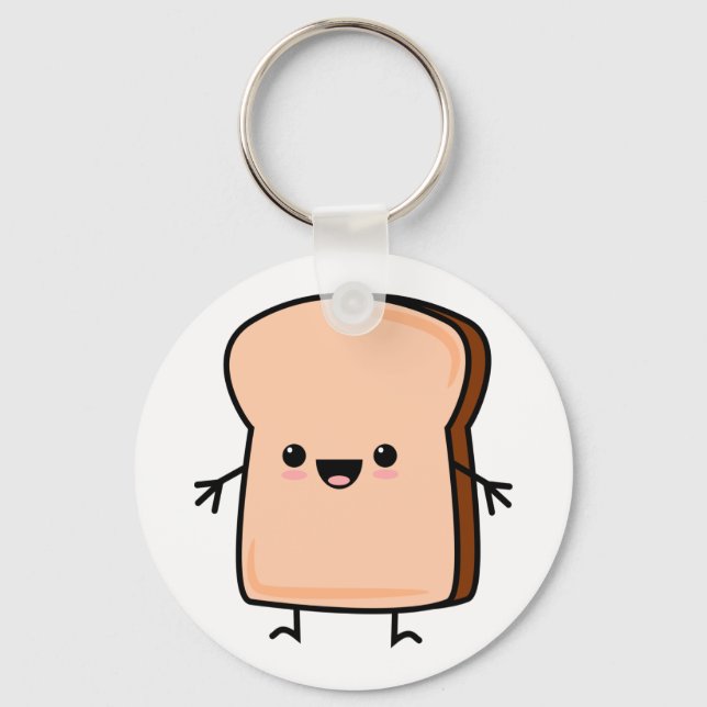 Cute Toast Bread Keychain (Front)