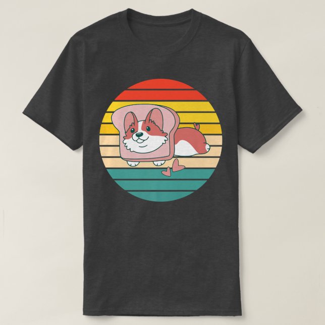 Cute Toast Corgi-828 T-Shirt (Design Front)