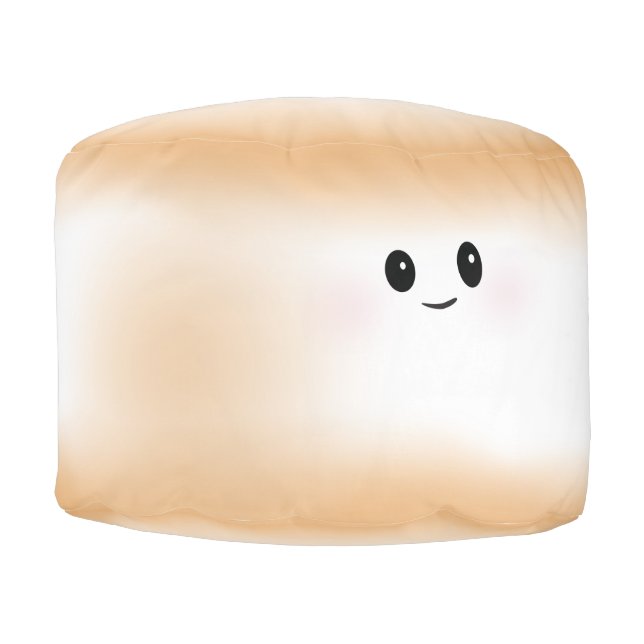 Cute Toasted Marshmallow Pouf (Front)