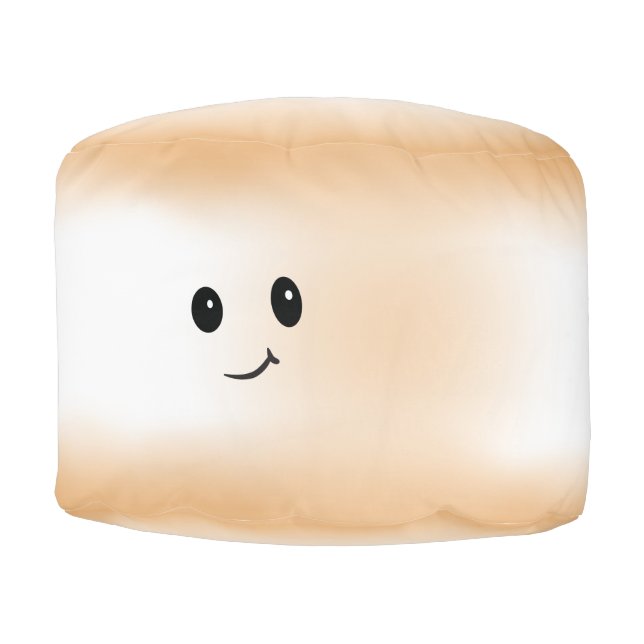 Cute Toasted Marshmallow Pouf (Front)