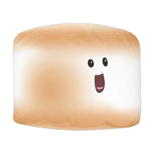 Cute Toasted Marshmallow Pouf