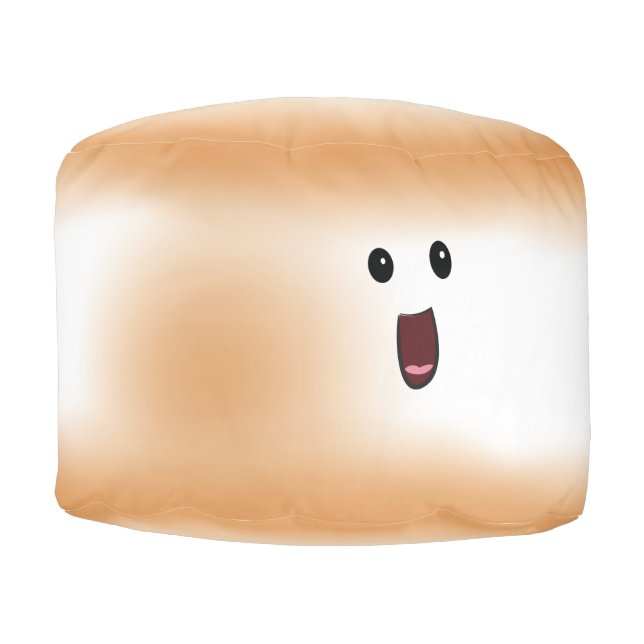 Cute Toasted Marshmallow Pouf (Front)