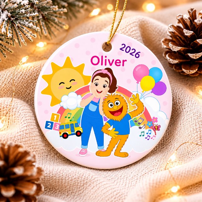Cute Toddler Birthday Party Keepsake Ceramic Ornament (Creator Uploaded)