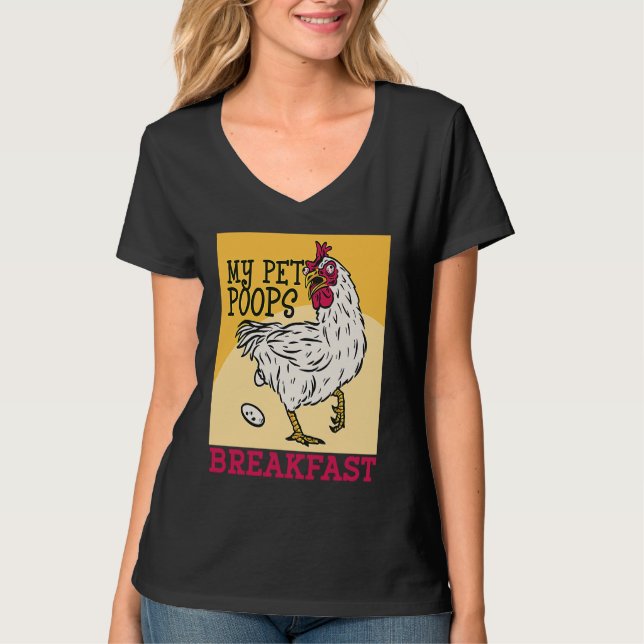 Cute toddler chicken butt my pet poops breakfast c T-Shirt (Front)