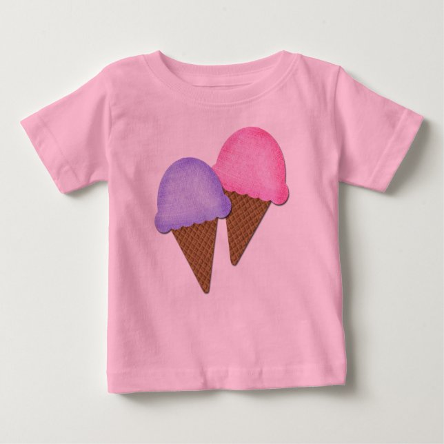 Cute Toddler Shirt Ice Cream Cones Girly Clothes (Front)