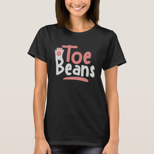 Cute Toe Paw Beans Cooks T-Shirt (Front)