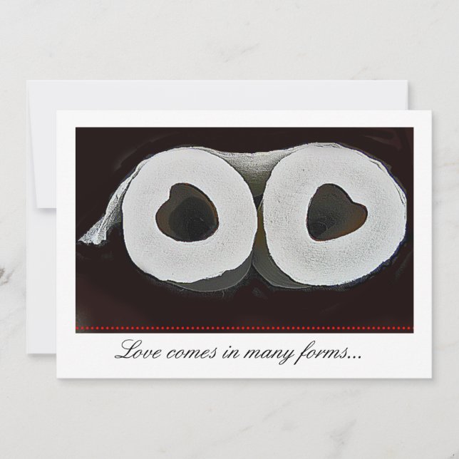 Cute toilet paper wedding invite (Front)