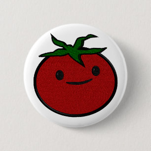 Cute Tomato Embroidery Print Button