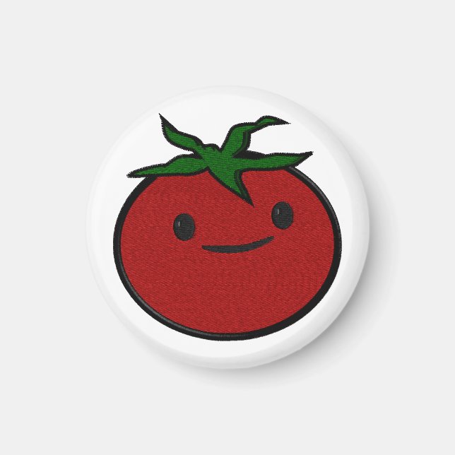 Cute Tomato Embroidery Print Magnet (Front)