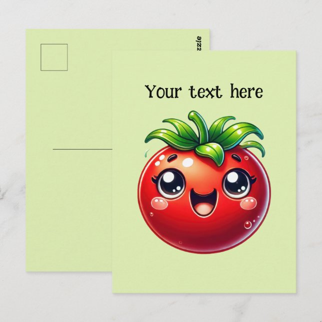 Cute tomato lovers customize postcard (Front/Back)