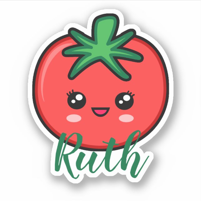 cute tomato name sticker (Front)