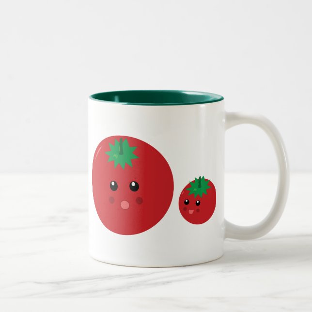 Cute Tomato Two-Tone Coffee Mug (Right)