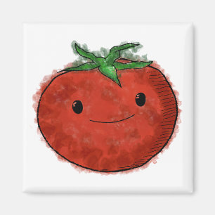 Cute Tomato Watercolor Magnet