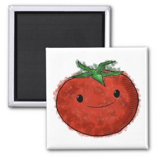 Cute Tomato Watercolor Magnet