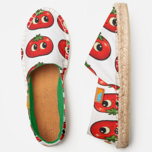 Cute Tomatoes Smiling Summer Shoes Espadrilles