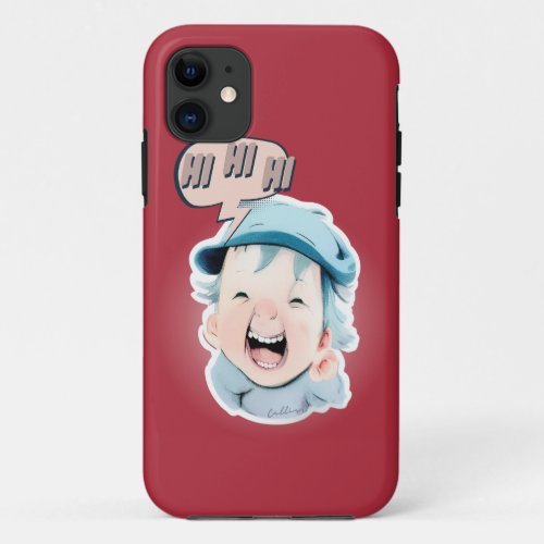 Cute toodle boy laughing  T_Shirt iPhone 11 Case