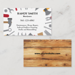 Cute Tool Handyman Maintenance Repair Business Car Business Card