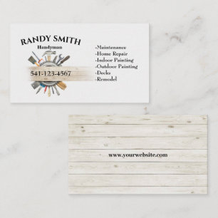 Cute Tool Handyman Maintenance Repair Business Car Business Card