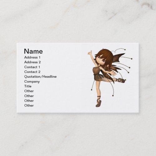 Cute Toon Autumn Fairy Business Cards