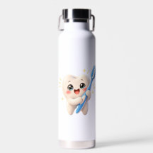 Cute Tooth Character Dental Hygienist Water Bottle