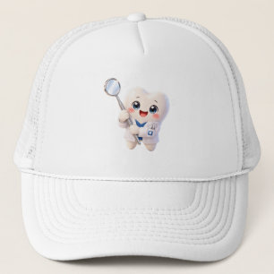 Cute Tooth Dentist Trucker Hat   Dental Gift