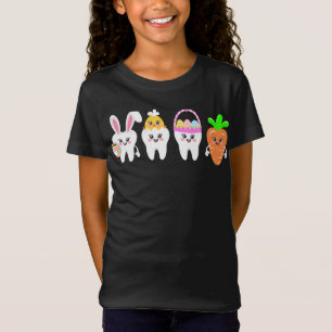 Cute Tooth Easter Basket Carrot Bunny Chick dental T-Shirt