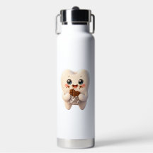 Cute Tooth Eating Chocolate Kawaii Dental Coffee T