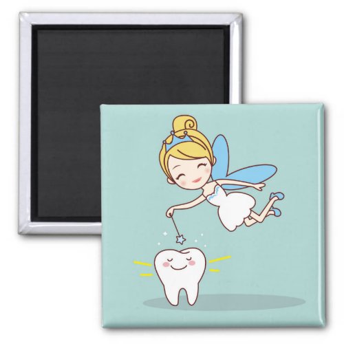 Cute Tooth Fairy Background  Magnet