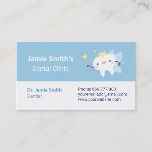 Cute Tooth Fairy Dental Dentist Business Cards