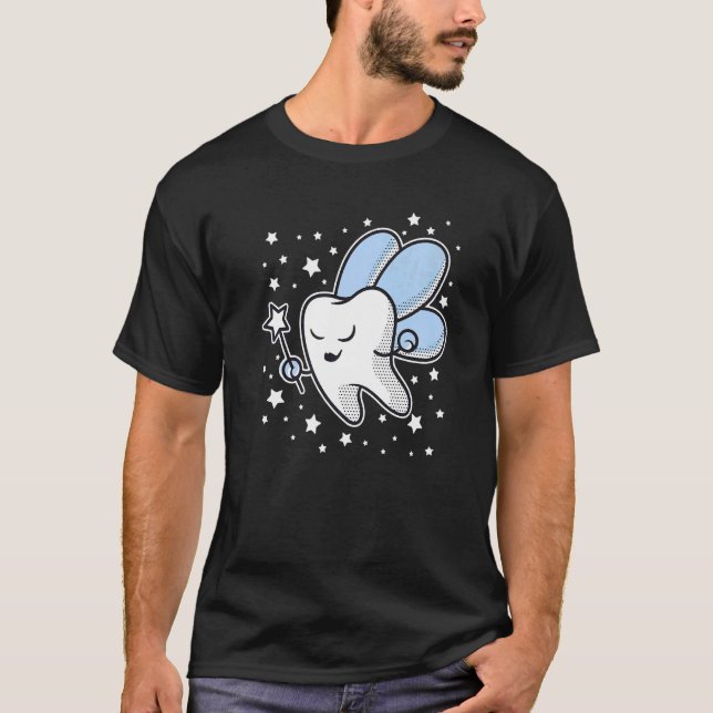 Cute Tooth Fairy Halloween Costume Dental Assistan T-Shirt (Front)