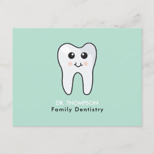 Cute Tooth Family Dentistry Business Holiday Postcard